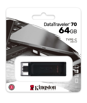 Pen Drive Kingston Dt70 64Gb Usb Type C  3.2