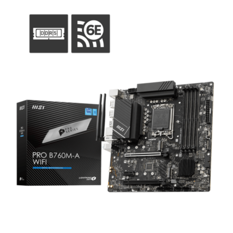Mother Msi Pro B760M-A Wifi Ddr5 1700 (12Va/13Va/14Va Gen)