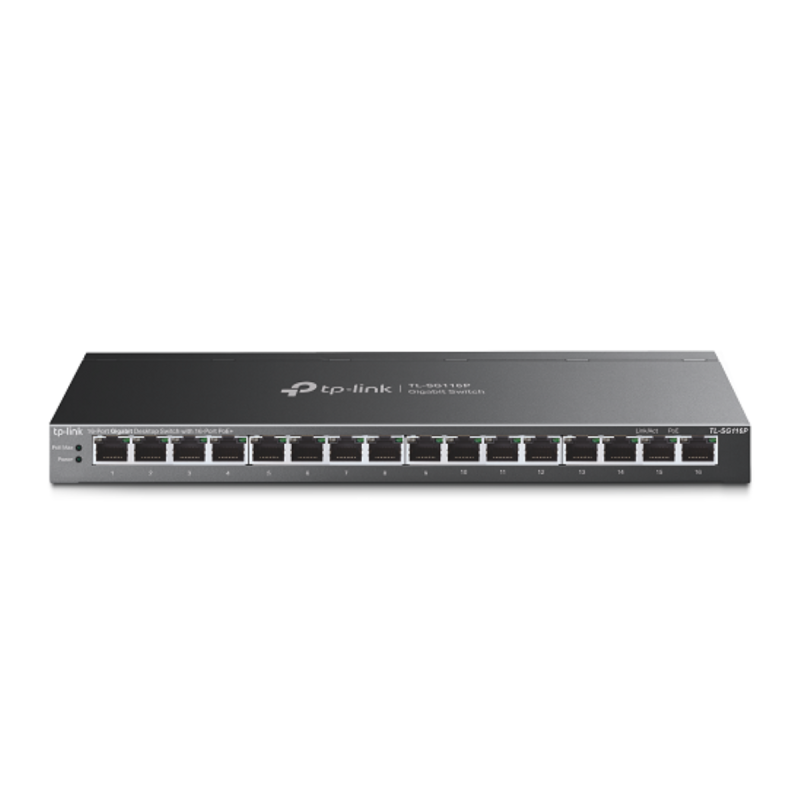 Tl-Sg116P Switch 16P Giga Poe Tplink Smart Gigabit
