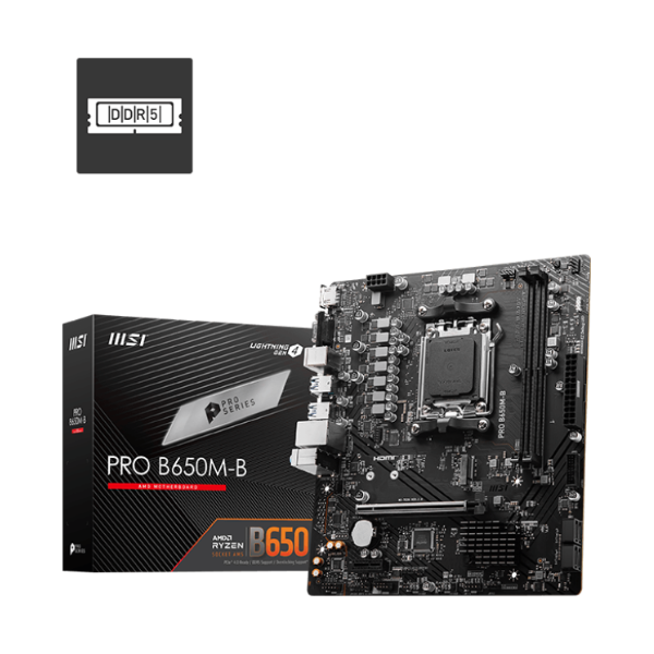 Mother Msi Pro B650M-B Ddr5 Am5 (Serie 7000/8000) (4797)