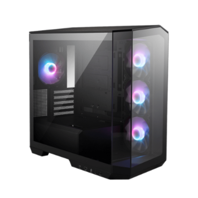 Gabinete Msi Mag Pano M100R Pz Micro Atx Tg X2 Argb Fan X4 Black