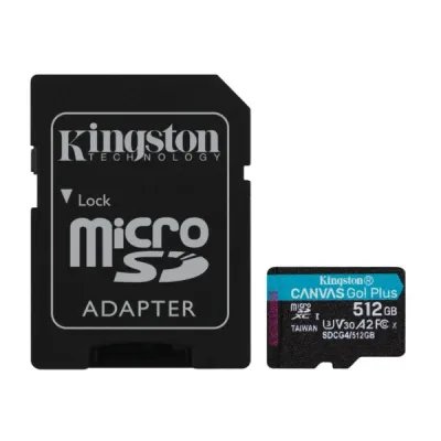Microsd Kingston 512Gb C/Adap Canvas Go! Plus Gen4 (4K Camara-Drones)