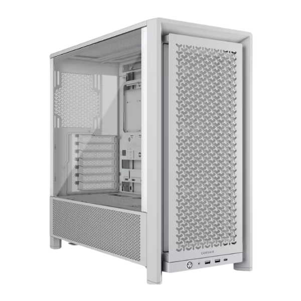 Gabinete Corsair Frame 4000D Rs Mid-Tower Tg Fan X3 White