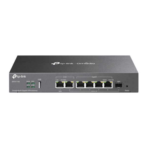 Er707-M2 Router Mwan 2.5G - 6P+1Sfp -Vpn Omada (0738)