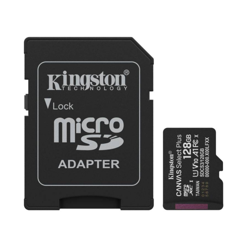 Microsd Kingston 128Gb C/Adap Gen3 150Mb/S Canvas S Plus Cl10