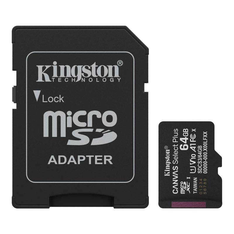 Microsd Kingston 64Gb C/Adap Gen3 100Mb/S Canvas S Plus Cl10