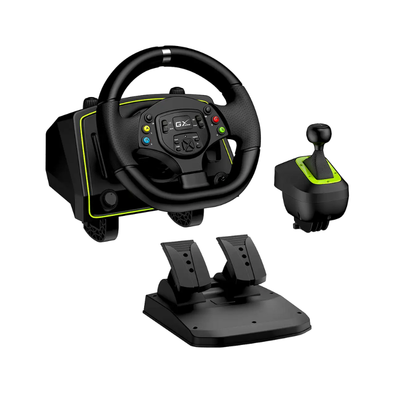 Volante Genius Speed Master X2 Con Palanca De Cambios (Vibración 1080°)