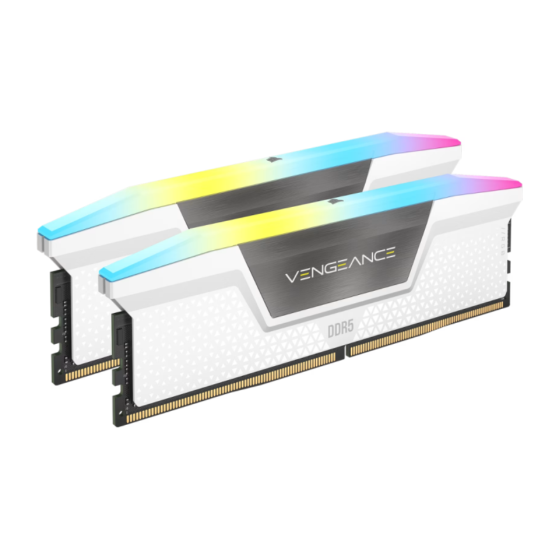 Memoria Ddr5 Corsair 32Gb (2X16Gb) 6000 Mhz Vengeance Rgb Amd Expo & Intel Xmp White Cl38